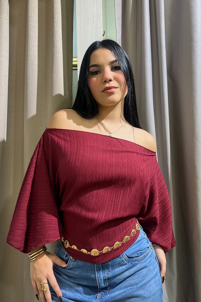 BLUSA EMILIA VINO