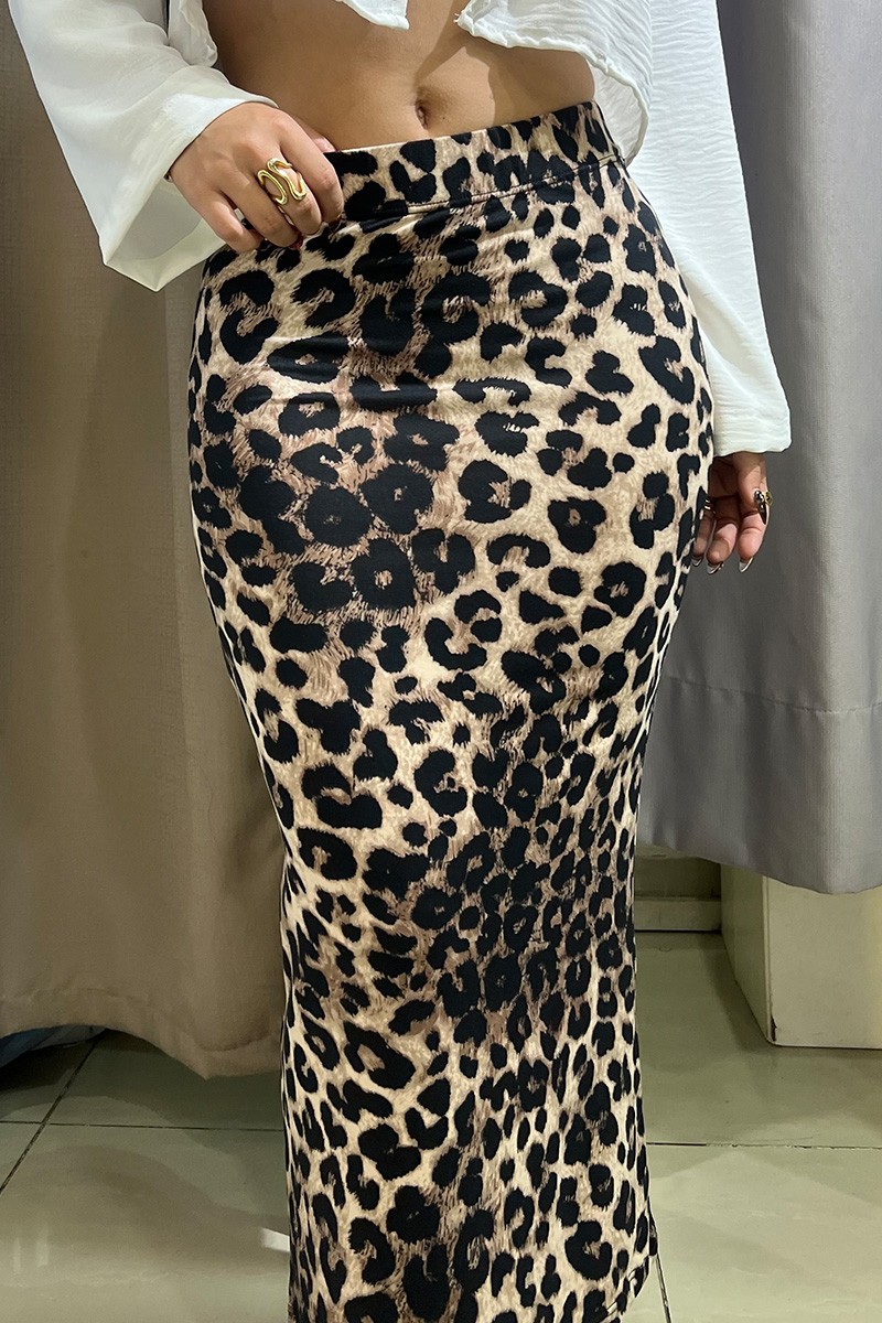 FALDA PRINT BEIGE