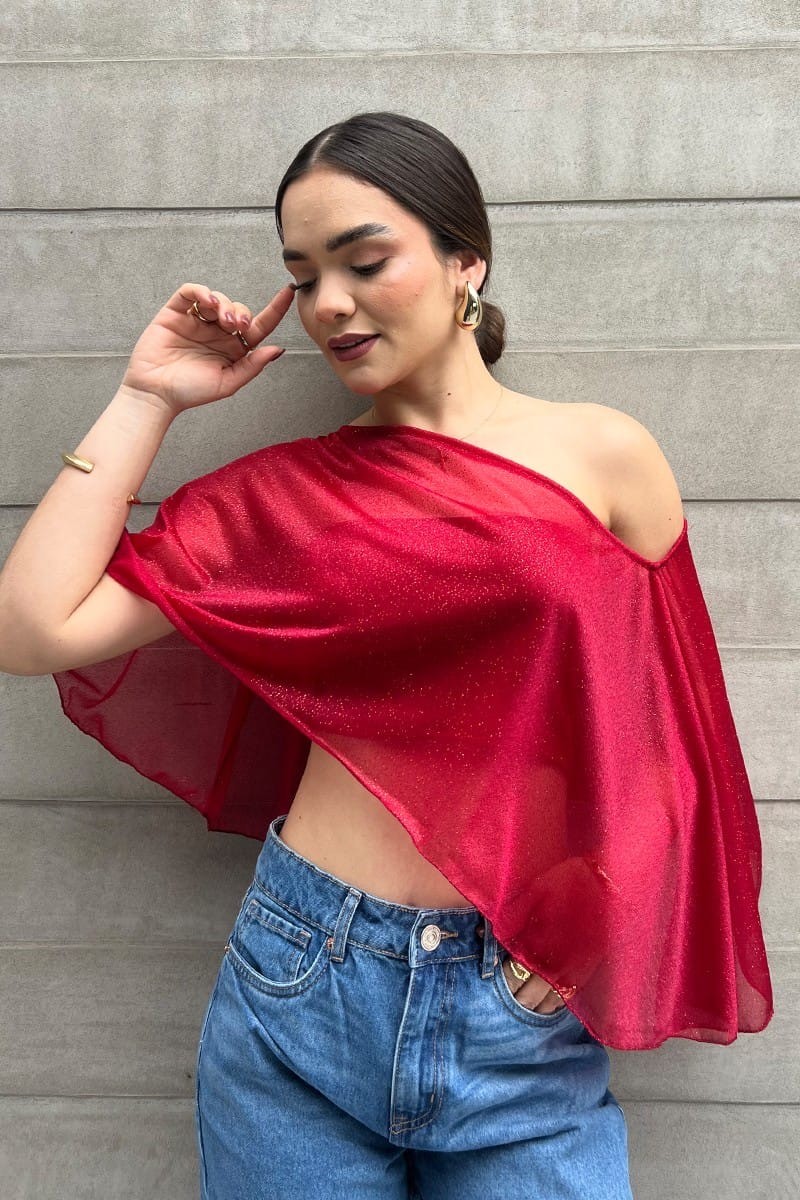 CAPA BRILLOS ROJO VINO